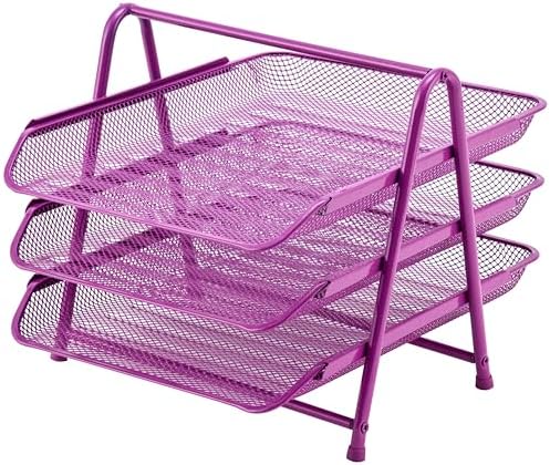 3'lü Evrak Rafı Seti Mor