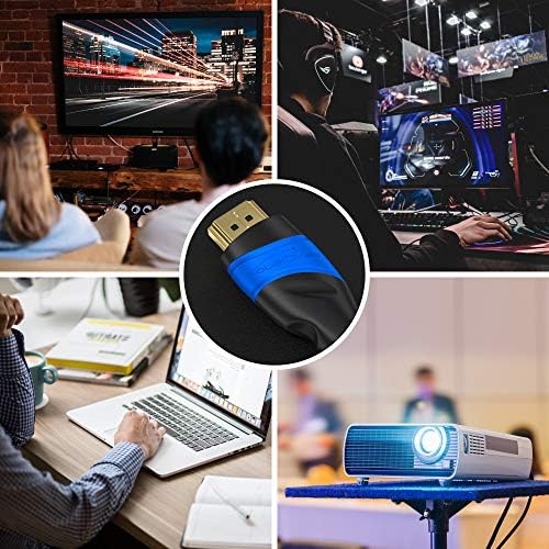 – 4K HDMI Kablosu – 10m ve daha uzun kablolar (7,5m–22,5m) – Almanya'da tasarlanmış HDMI Kablosu – 4K@60Hz, UHD, HDR, ARC, Ethernet destekler – HDMI Kablo – TV, PC, PS5, Xbox, Switch