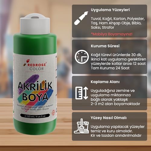 Yeşil Akrilik Boya 120 ml