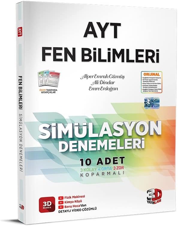 3D Yayınları Ayt Fen Bilimleri 3D Simulasyon Denemeleri