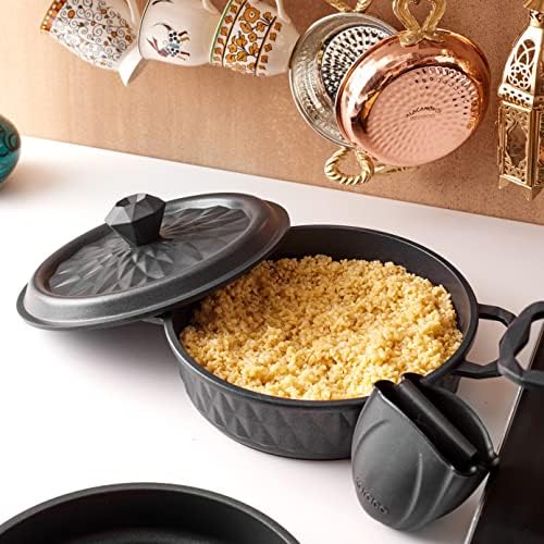 BioDiamond Döküm 7 Parça Fırın Eldiveni Hediyeli Tencere Seti