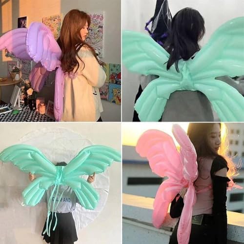 Büyük Boy Mavi Kelebek Kanat Folyo Balon