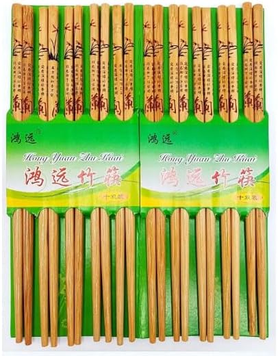 Bambu Organik Chopstick Yemek Çubuğu Haşi 10 Çift Uzak Doğu Tip