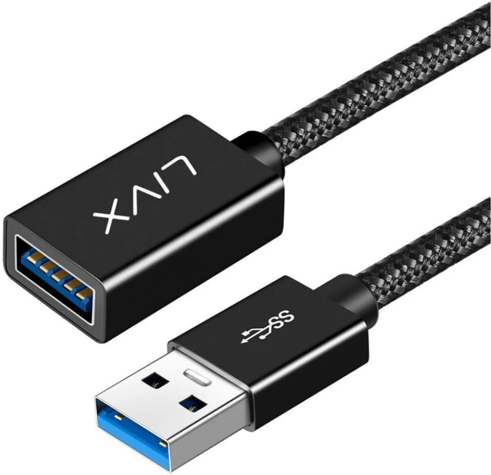 Rope 5Gbps Hızlı Veri Aktarımı USB 3.0 Erkek Dişi Uzatma Kablosu Halat Örgülü (5 Metre)