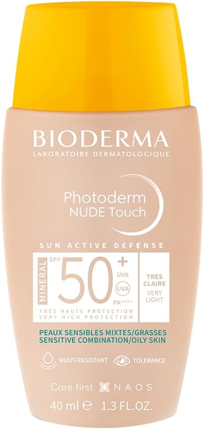 Photoderm Nude Touch SPF50+ very Light Karma ve Yağlı Ciltler için Kapatıcı Etkili Yüksek Korumalı Renkli Güneş Kremi 40 Ml