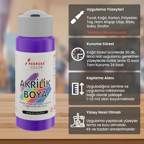 Mor Akrilik Boya 60 ml