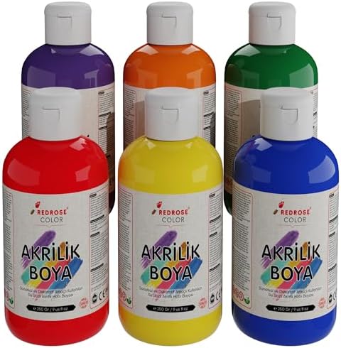 Ara Renkler Akrilik Boya 6'lı Set 6x250 gr