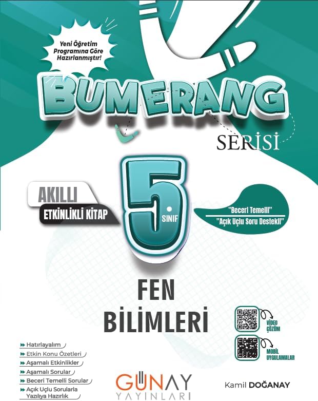 5. Sınıf Bumerang Fen Bilimleri Akıllı Etkinlikli Kitap