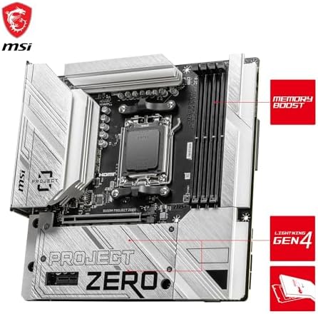 MSI B650M Zero AM5 Soket DDR5 7600(OC) MHz mATX Anakart