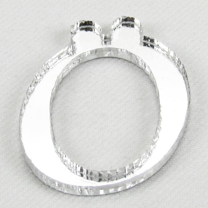 Pleksi Ayna Ö Harfi Gümüş Renk 3 Cm