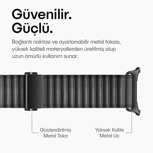 Galaxy Ultra 47mm ile Uyumlu Delikli Model Trail Loop Yumuşak ve Hafif Kumaş Kordon