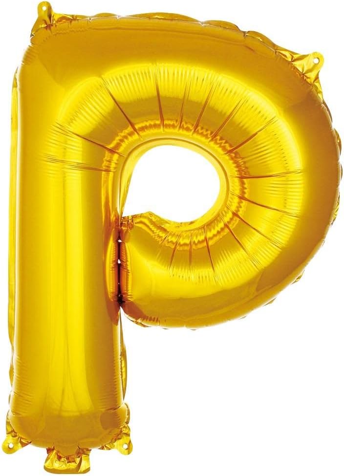 P Harfi 16 İnç Renk Folyo Balon 36 CM (Altın)