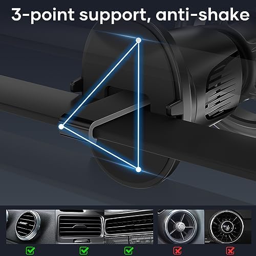 Tanzato Otomobil Cep Telefonu Tutucu, Titreşim Önleyici Mag-Safe Araç Tutucu, 14/13/12 Serisi ve Tüm Akıllı Telefonlar için, Araç Tutucu, 360° Dönebilir, Mıknatıslı Cep Telefonu Tutucu, Araç