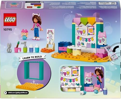 4+ Gabby’s Dollhouse Karton Yavru Kedi ile El Sanatları 10795, 4 Yaş ve Üzeri Çocuklar için Gabby Minifigürü İçeren Yaratıcı Oyuncak Yapım Seti (60 Parça)