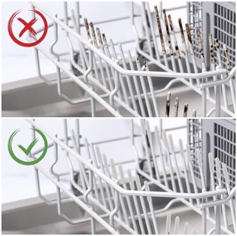 Bulaşık Makinesi Sepet Koruyucu Kapak Uçları, Gri Plastik, Tabak ve Bardak Rafı için Pas ve Çizilme Önleyici 100 Adet (Beyaz)