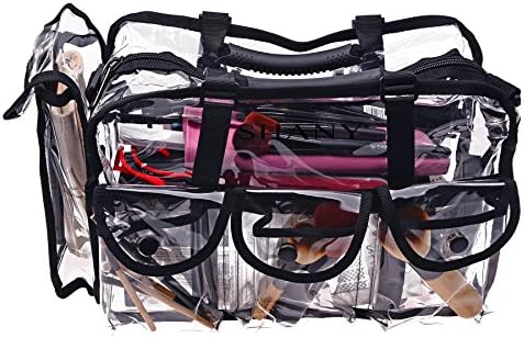 SHANY Kozmetik Şeffaf Makyaj Çantası, Omuz Askılı Pro Mua Yuvarlak Çanta, Büyük