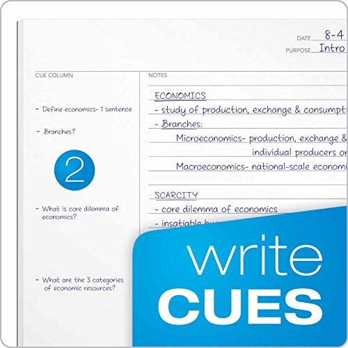 Üst Focusnotes "Tablet, 8 – 1/2 x 11 – 3/10,2 cm, beyaz, Cornell Rule, 70 yaprak (90221)