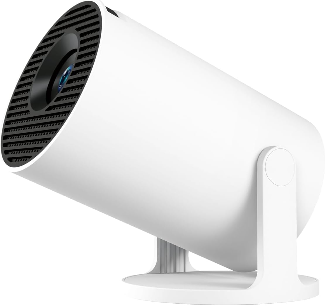 HY300Pro+ 14 Projektör, 720P Çözünürlük, 170 ANSI Lümen, Wi-Fi 6, Bluetooth 5.4, 4K Destekli, Otomatik Düzeltme, 30-130 inç Görüntü, Beyaz