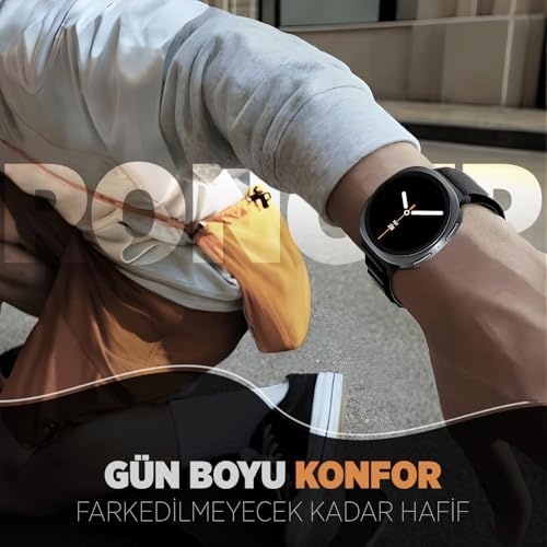 ile Uyumlu  Travel Loop Kordon Galaxy 8 44mm/40mm/ 46mm için Rahat Kumaş Watch8 Kordon Terletmeyen Konforlu Tasarım Galaxy 8 Kordonu