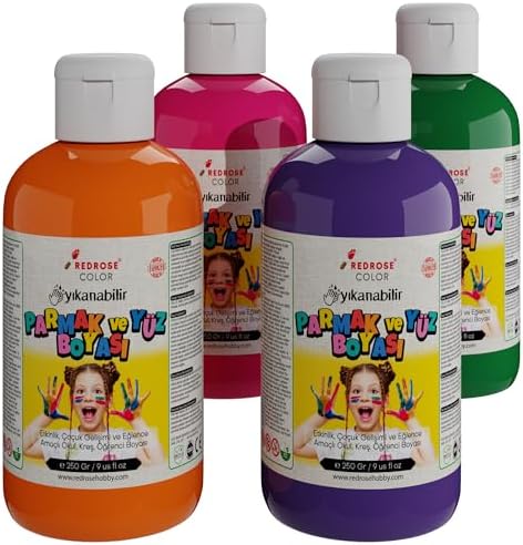 Ara Renkler Parmak Boyası 4'lü Set 4x250 gr