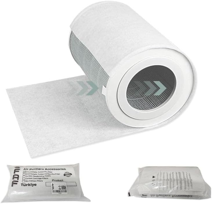 Faf Fresh Air Filter 10/Pcs Electrostatic Dust Trap Pre-filter For Purifier Serileri İle Uyumlu Hava Temizleyici Filtre Üstü Elektrostatik Toz Tutucu Koruyucu (Core 300)