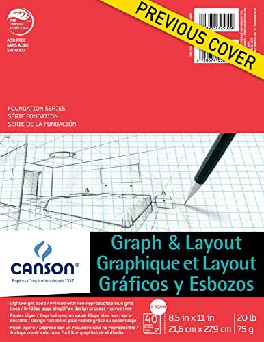 Sanatçı Serisi Grafik ve Düzen Kağıdı, 4'e 4 Mavi Izgara, Katlanır Ped, 8,5x11 inç, 40 Yaprak (20 lb/75 g) - Yetişkinler ve Öğrenciler için Sanatçı Kağıdı - Renkli Kalem, İşaretleyici,
