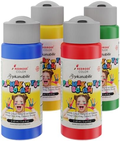 Ana Renkler Parmak Boyası 4'lü Set 4x60 ml