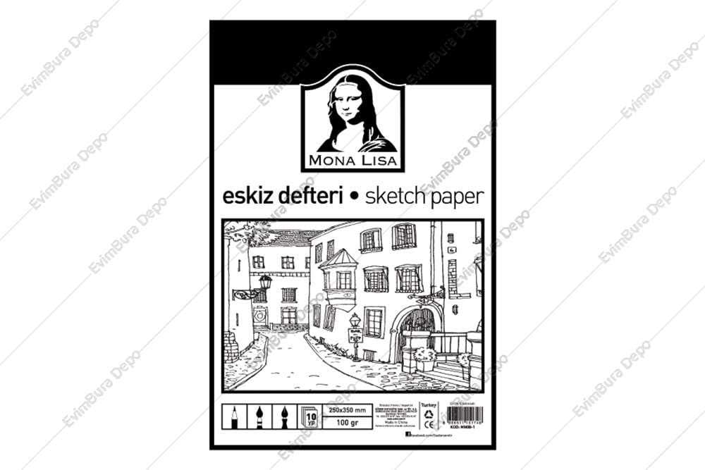 Südor Mn08-1 Mona Lisa Eskiz Kağıdı - 25 X 35Cm 100 Gr 10 Yaprak