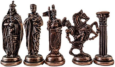 5 No. İNGİLİZ Antik Bakır Satranç Taşları