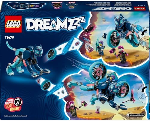 2'si 1 Arada Zoey'nin Kedi motosikleti 71479-7 Yaş ve Üstü Kız ve Erkek Çocuklar için Motosiklet Oyuncağına Dönüşebilen Hayvan Oyuncak Seti, Doğum Günü Hediyesi Fikri (226 Parça)