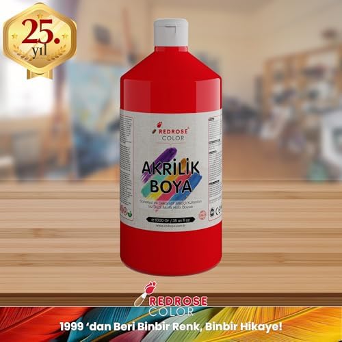 Kırmızı Akrilik Boya 1000 gr