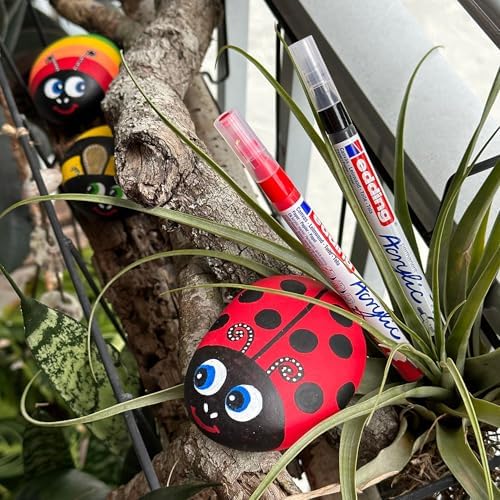 5300 Akrilik Markör 5'Li Set, Temel Renkler, 5 Akrilik Boya Kalemi Seti, İnce Yuvarlak Uç 1-2 mm