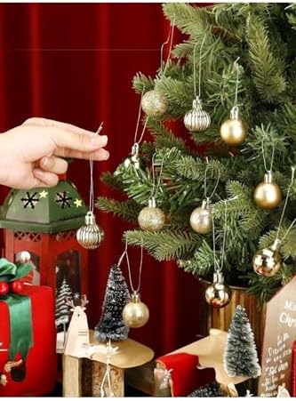 6 Adet (Değişik Modeller) Altın Sarısı Yılbaşı Topu Süs Ağaç Süsleri Dekorasyon T46, Sarı