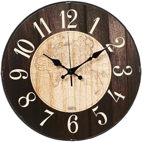 36 Cm Dekoratif Gerçek Cam Sessiz Mekanizma Duvar Saati