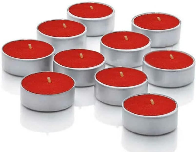 8 ADET Kırmızı Tealight Suda Yüzen Restoran Cafe Bar Sarı Mavi Kırmızı Pembe Renk Yuvarlak Tea Light Dekoratif Mum (8)