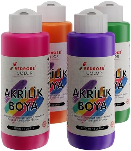 Ara Renkler Akrilik Boya 4'lü Set 4x120 ml