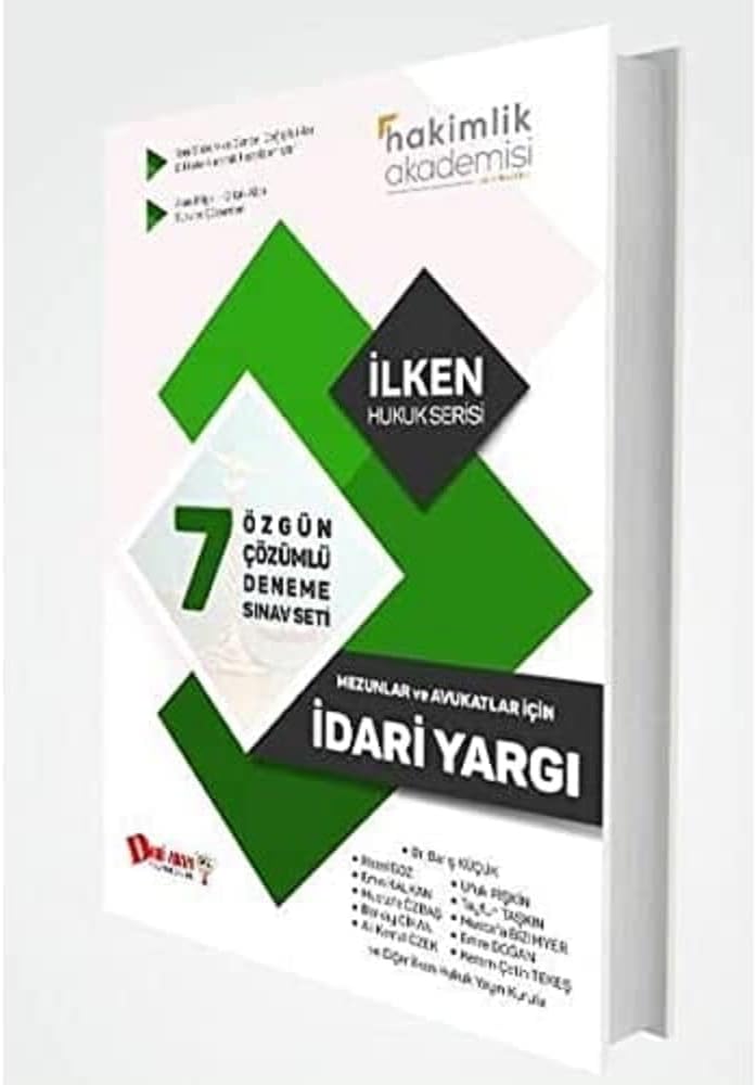 Dahi Adam Hakimlik Akademisi İdari Yargı 7 li Çözümlü Deneme Sınavı Seti Yeni