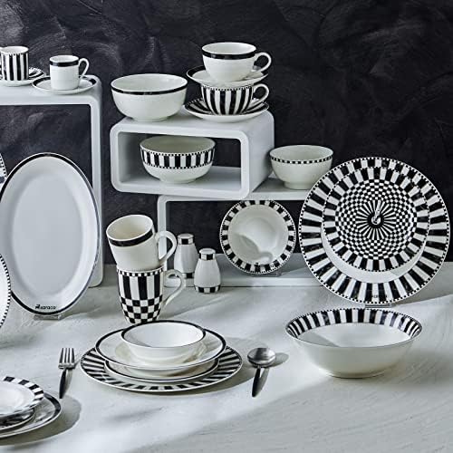 Damalı Porselen Çerezlik 11 cm