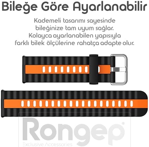 Fit 4/4 Pro/Fit 3 ile Uyumlu Dual Loop Silikon Kordon Premium Yumuşaklıkta Bileği Rahatsız Etmeyen Deformasyona Dayanıklı Çift Renk Yedek Fit 4 Kayışı