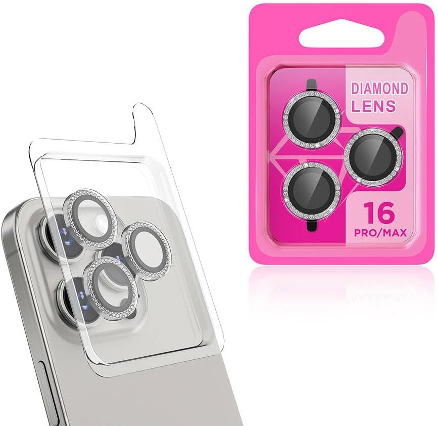 ZORE İle Uyumlu 16 Pro 16 Pro Max CL-06 Kamera Lens Koruyucu Titanyum-Gri