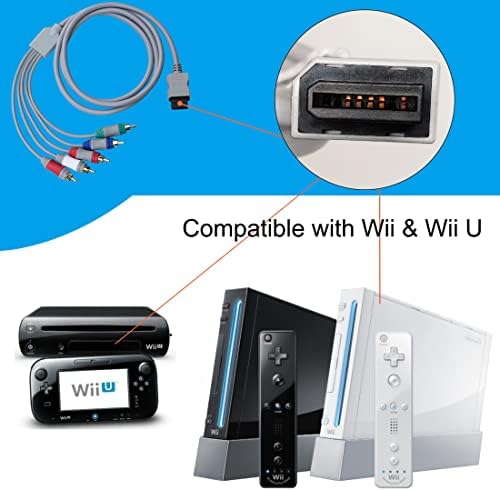 Wii U Multi Out 5RCA 480P HD Ses Video Kablosu 6 Ayaklar için Wii için Bileşen Kablosu