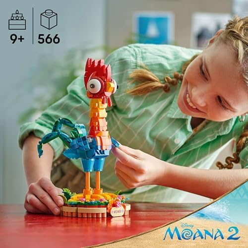 Priness Moana 2 Heihei 43272 – 9 Yaş ve Üzeri Çocuklar için Döndürülebilir Baş ve Kanatları Olan Tavuk Figürü İçeren Model Yapım Seti, Kız ve Erkek Çocukları için Hediye Fikri (566 Parça)
