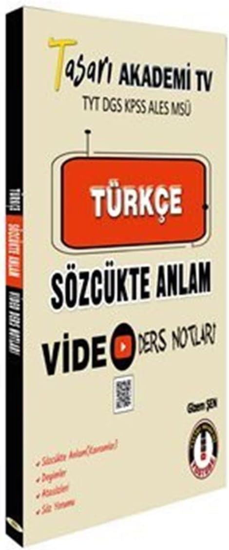 TYT DGS KPSS ALESS MSÜ Türkçe Sözlükte Anlam Ders Notları: Tyt - Dgs - Kpss - Ales - Msü