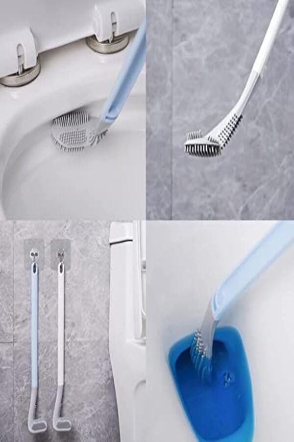 SNA Klozet Fırçası Tuvalet Fırçası Silikon WC Klozet Mutfak Temizlik Fırçası Kanca
