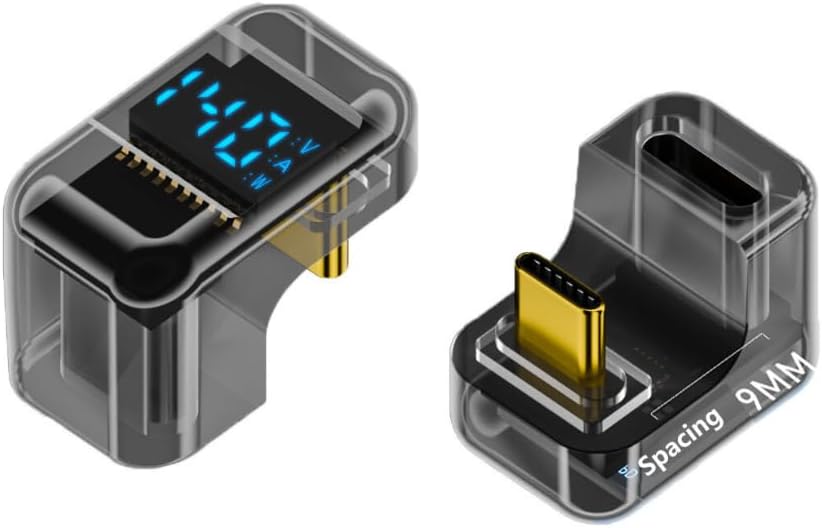 U Şekil Type C To Type C 140W 40Gbps Çevirici OTG Dijital Göstergeli OTGUC