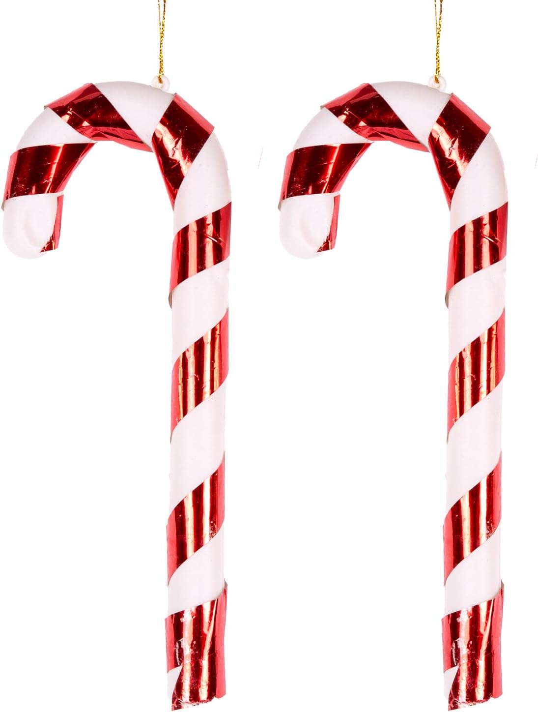 Yılbaşı Süsü Baston 2'li Set Kırmızı-Beyaz 8x21 Cm.