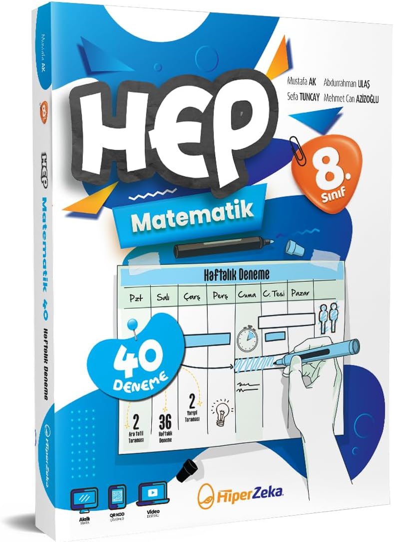 2025 8. Sınıf Haftalık HEP Matematik 40 Deneme