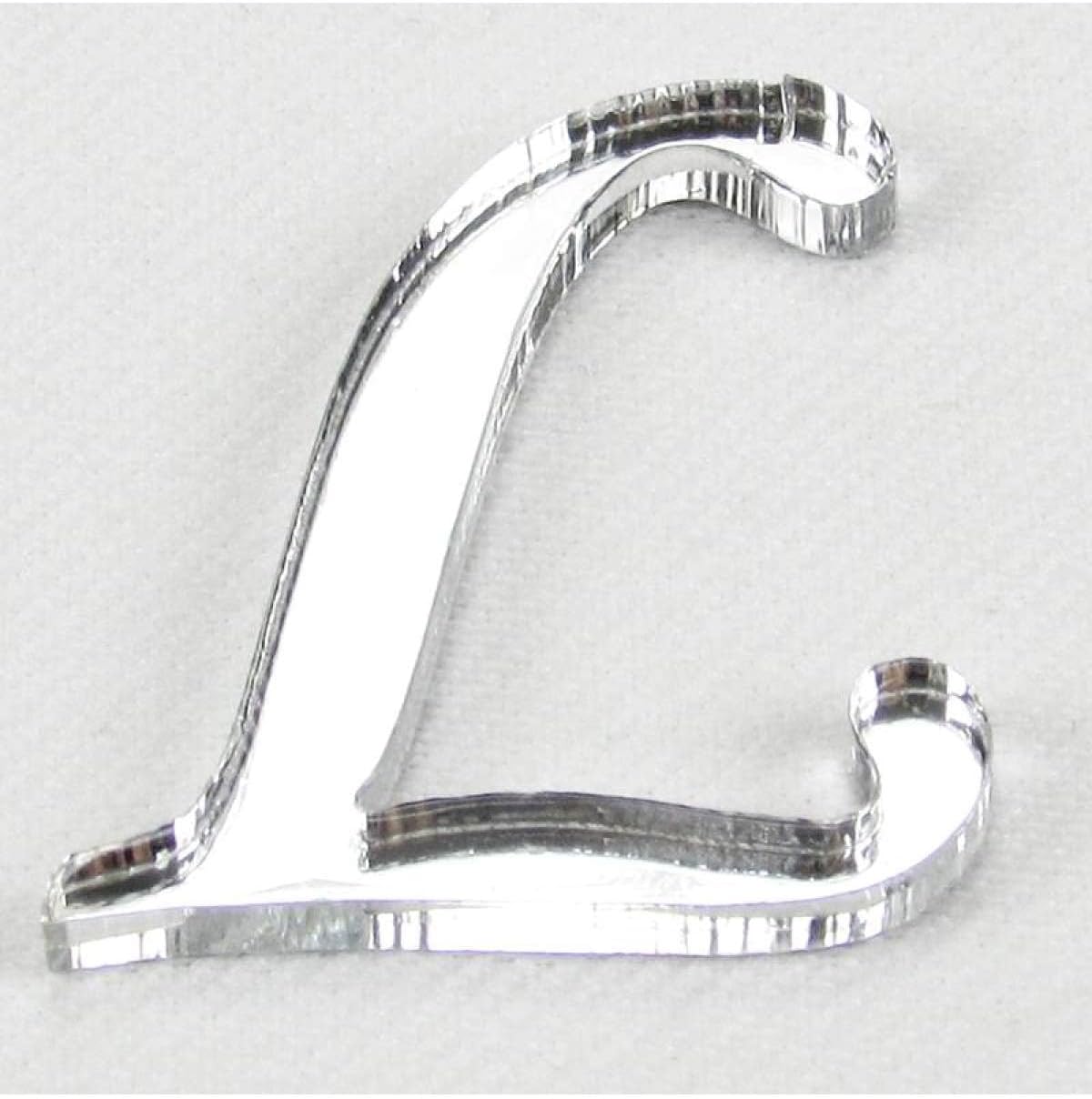 Pleksi Ayna L Harfi Gümüş Renk 3 Cm