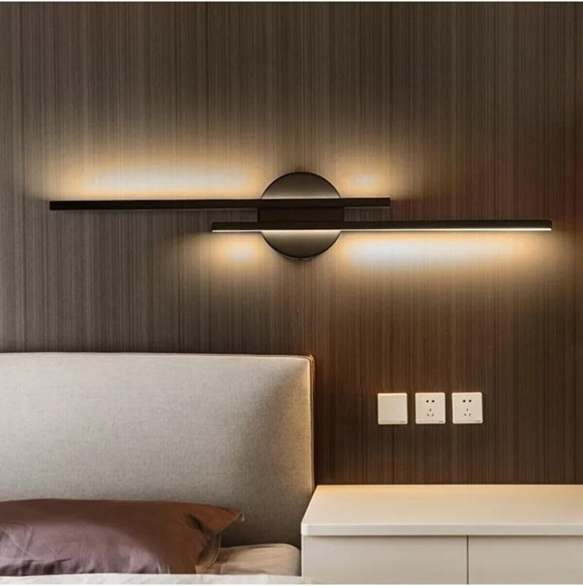 Fer Avize Modern Tasarım Siyah Renk Gün Işığı Ledli Banyo - Mutfak - Salon Led Duvar 2 Li Aplik