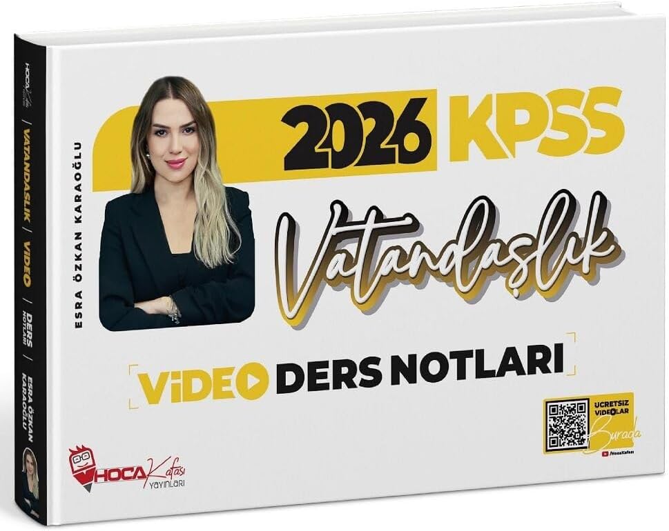 2026 KPSS Vatandaşlık Video Ders Notları - Esra Özkan Karaoğlu Hoca Kafası Yayınları